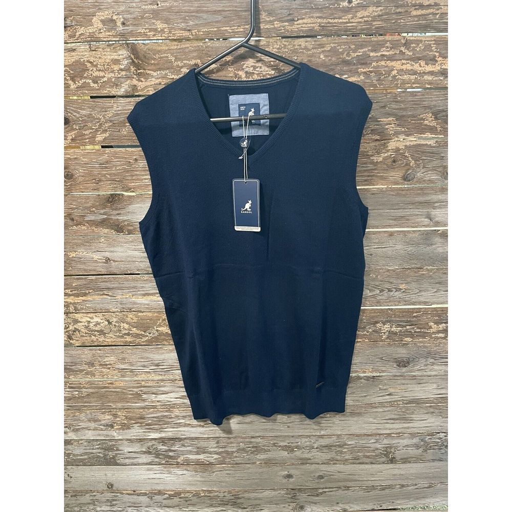 Kangol NWT Men's‎ Lightweight Sweater Vest Size Medium Blue NWT Kangaroo